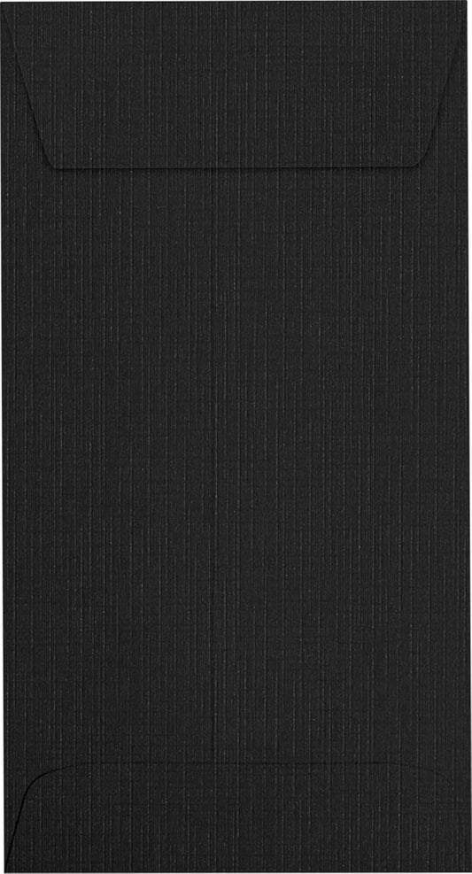 LUXPaper #7 Coin Envelopes | Peel & Press | 3 1/2" x 6 1/2" | Black Linen | 80lb. Text | 50 Qty