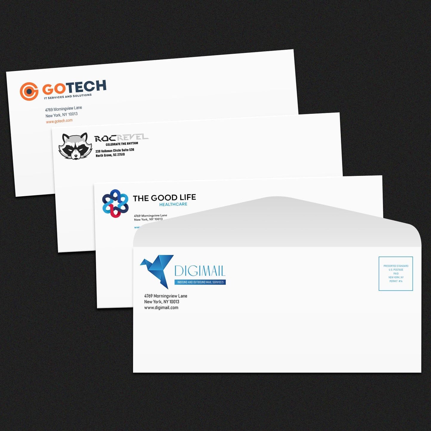 Customize Your #14 Business Envelopes - Upload Your Full Color Logo and Return Address - Custom Professionally Printed Bright White Wove Envelopes, Strong Gummed Flap - Thick and Sturdy - 50 Envelopes