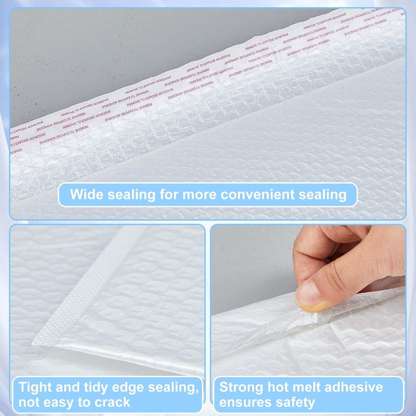 Ireer 20 Pack Extra Large 20 x 24" Bubble Mailers Poly Padded Envelopes Cushioned Mailing Envelopes Bubble Padded Mailers Self Adhesive Waterproof Shipping Bags for Business Christmas Gift Packaging