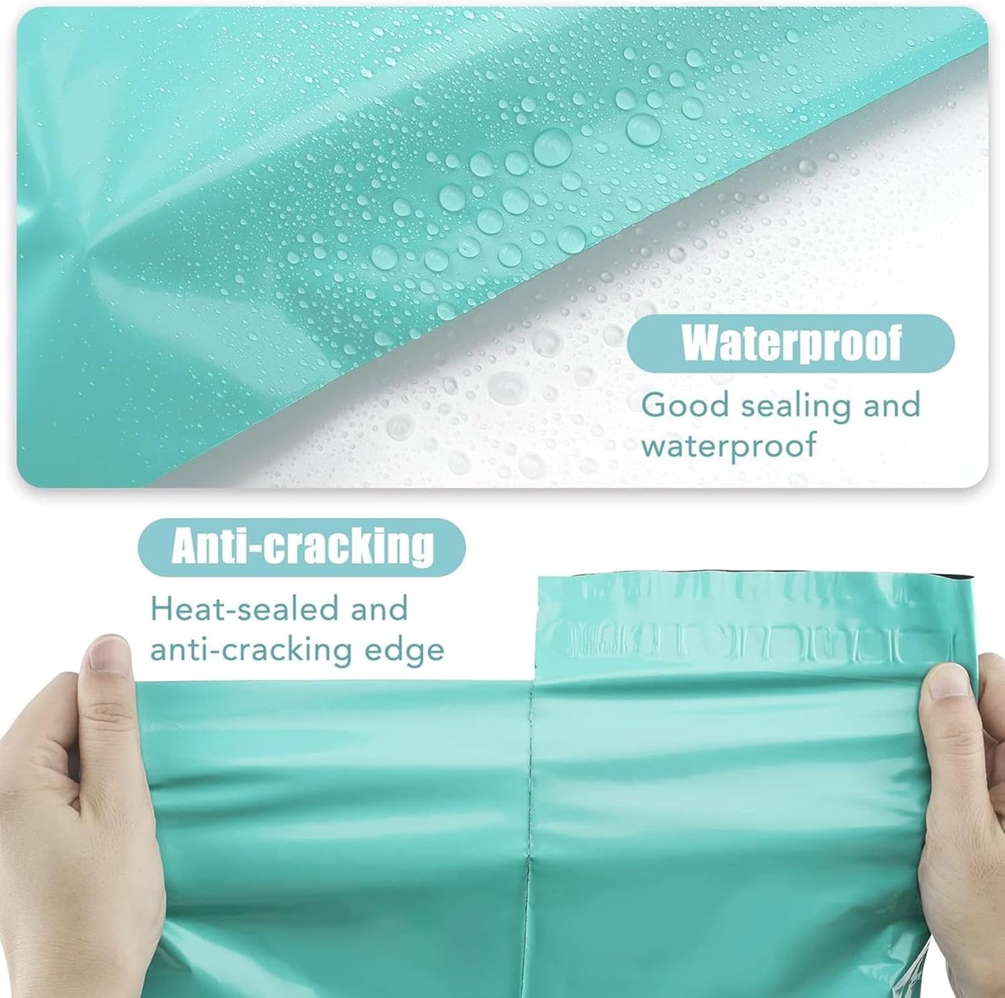 Metronic Poly Mailers 10x13 100 PC, Small Shipping Bags Mailing Envelopes Self Seal, Mailers Poly Bags for Shipping Waterproof and Tear-Proof, Mailing Bag Packaging Bags for Small Business, Teal