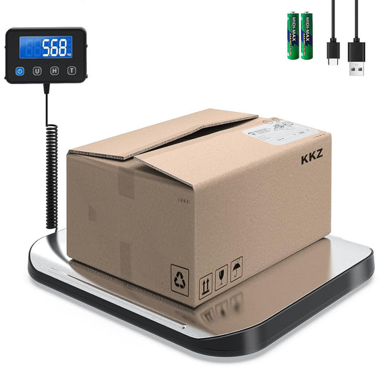 KKZ Shipping Scale, 440 LB Heavy Duty Postal Scale for Packages, Large Mailing Scale for Postage, Industrial, Small Business, Laundry, Warehouse, Stainless Steel