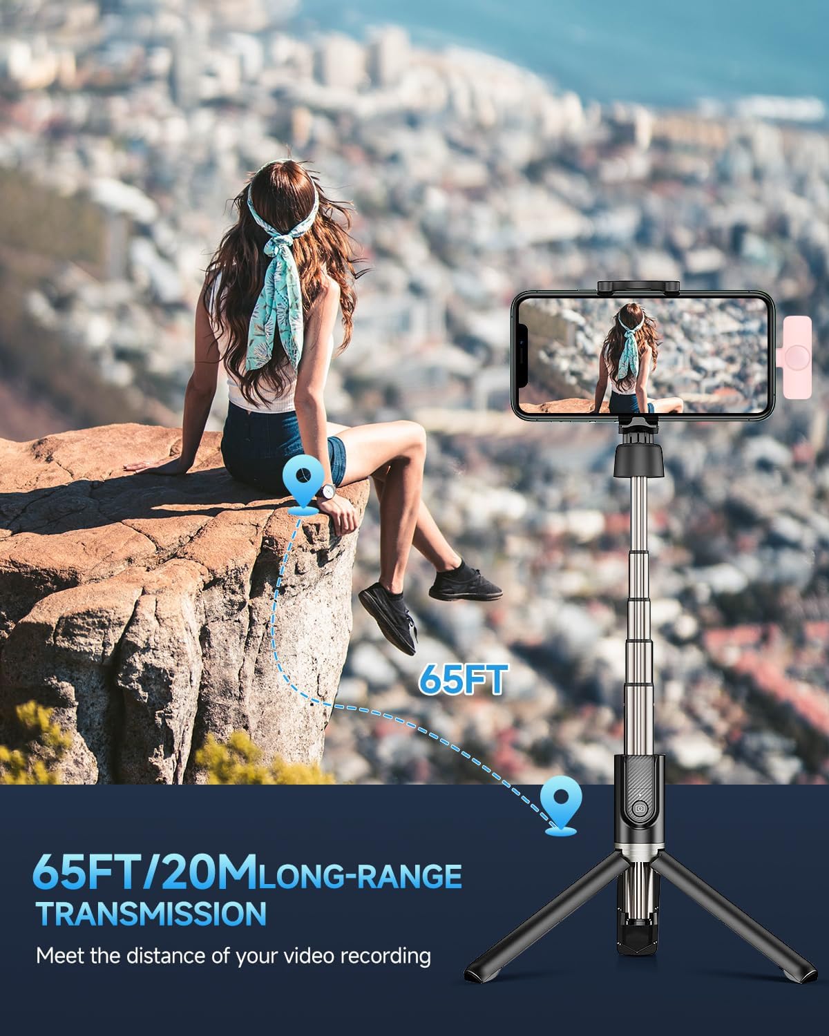 2 Pack Professional Wireless Lavalier Microphone for iPhone iPad (iPhone 14 and Below), Lapel Mics Plug-Play Clip on Lapel Mic for YouTube, Recording, Vlog, Facebook Live