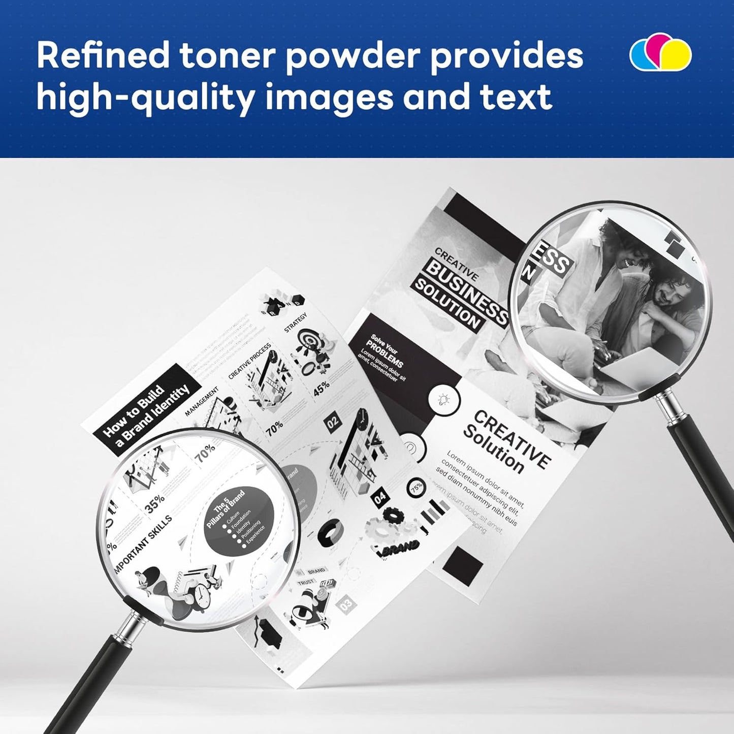 TN650 TN-650 Toner Cartridge Black 2 Pack Replacement for Brother TN-650 TN650 MFC-8690DW MFC-8480DN MFC-8890DW Printer Toner