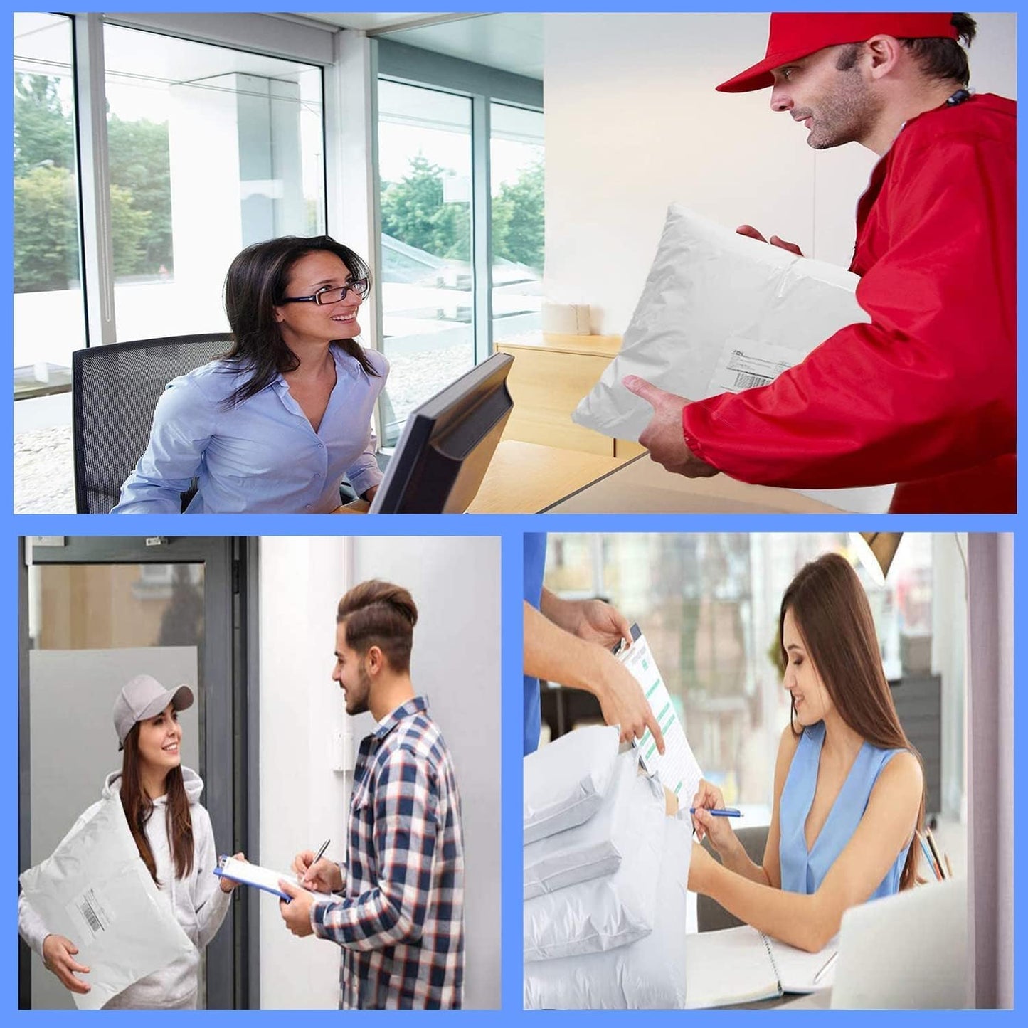 newlng Poly Mailers Shipping Bags Mailing bags 10x13"/250x350mm White Shipping Envelopes Self-sealing Adhesive Waterproof and Tear-Proof Packaging Bags poly bag for Clothing Books Gift 30pcs