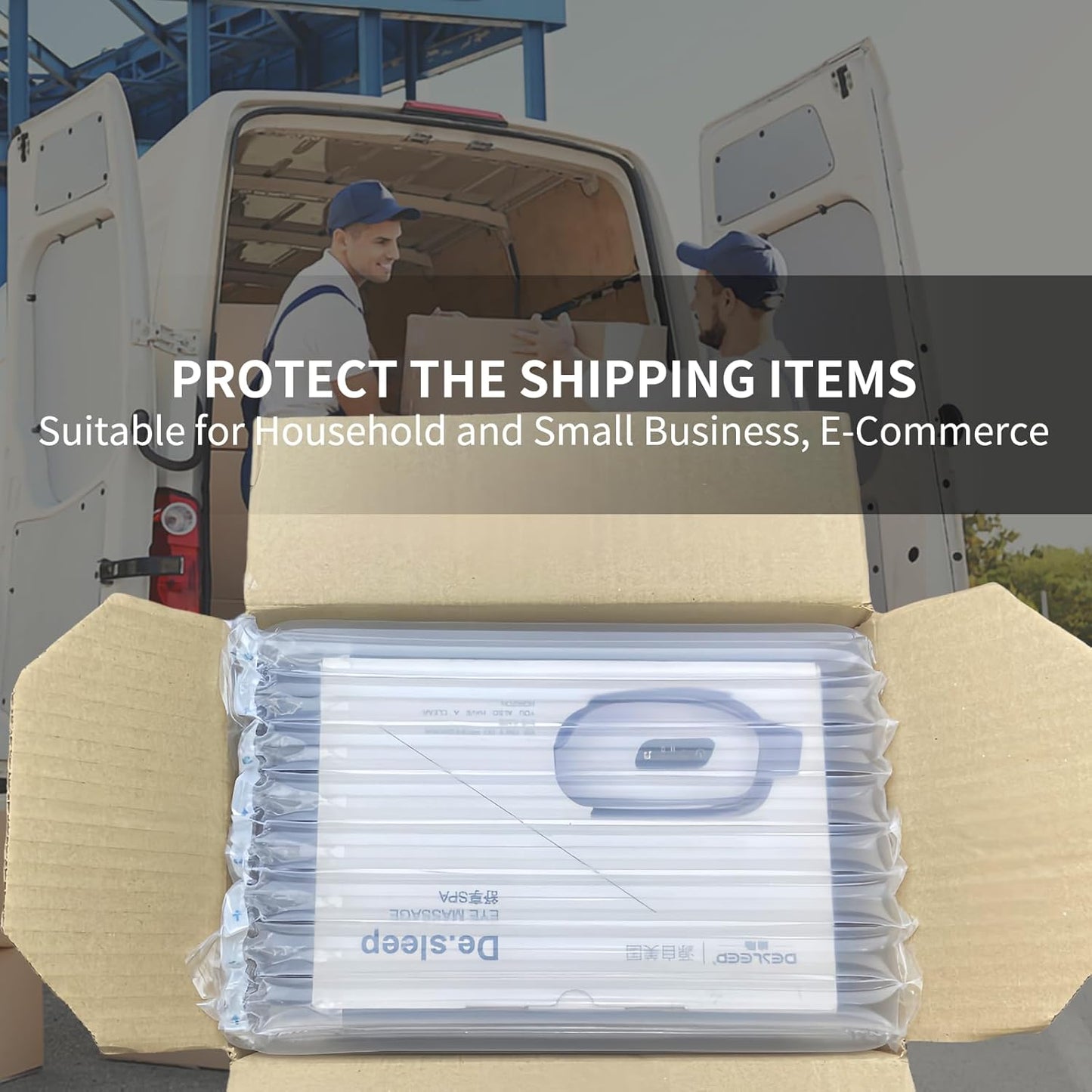 Large Bubble Cushioning Wrap for Packing 13.7inch*100feet, Inflatable Air Pillows for Shipping & Heavy Duty Moving Supplies Reusable Recyclable Packing Material for Fragile Items