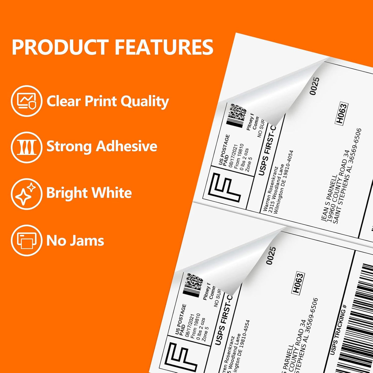 6000 Half Sheet Laser/Ink Jet Shipping Labels Mailing Blank White Labe ...