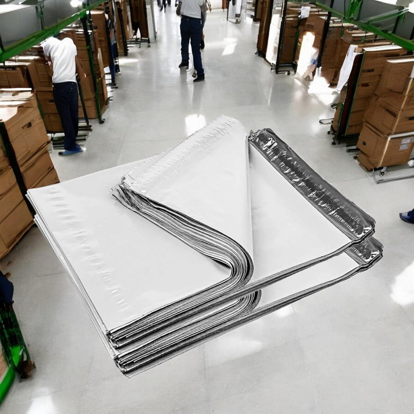 iMBAPrice White Poly Mailers 7.5x10.5 Inch 100-Pack, #2 Smaill Poly Mailing Shipping Envelopes Bags, Self Seal Adhesive Waterproof and Tear Proof (Total 1000 Bags)