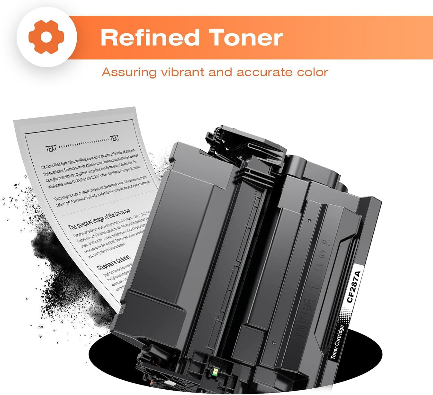 87A CF287A Toner Cartridge Compatible with HP CF287A 87A Toner Cartridge Black for Laserjet Enterprise M506 M506dn M506n M506x M501n M501dn M527f M527dn M527z Printer(2 Pack)