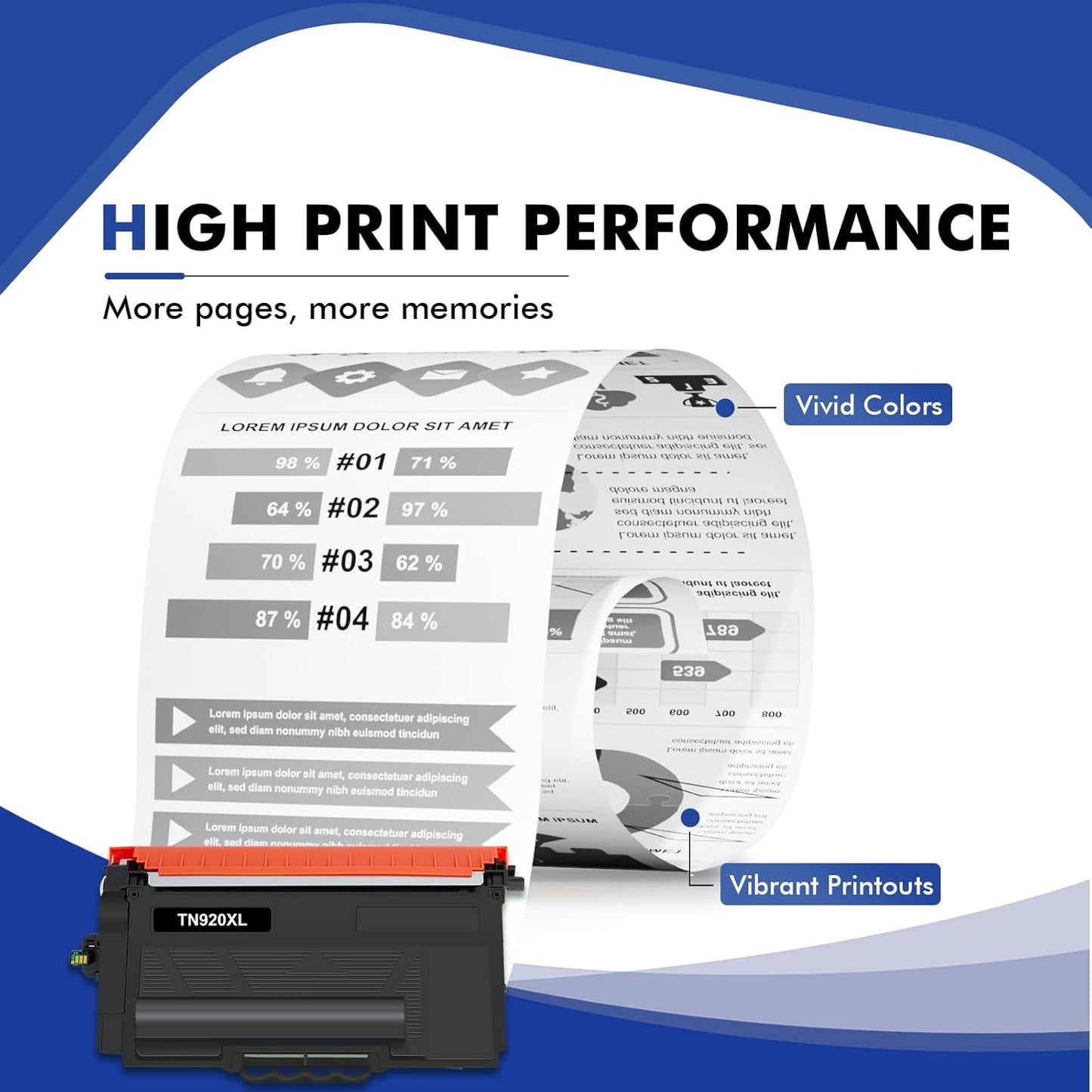 Toner Bank TN920XL TN920 Toner Cartridge HL-L6210DW Compatible for Brother TN920 TN920XL TN-920XL TN920XXL for Brother HL-L6210DWT HL-L5210DN HL-L5210DW HL-L5210DWT High Yield Printer 2 Pack