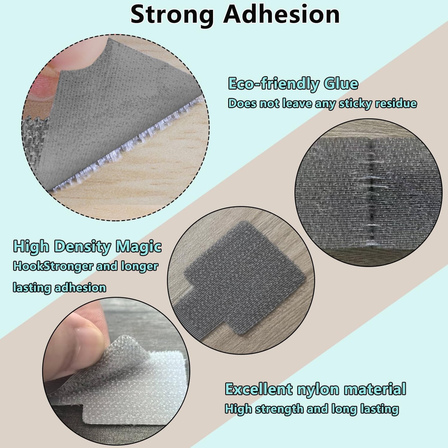 Desk Cable Management, Wire Organizers for Cords - Grey and White 48 PCS Sticky Back Self Adhesive Cable Ties, Hook and Loop Straps for Home or Office Use