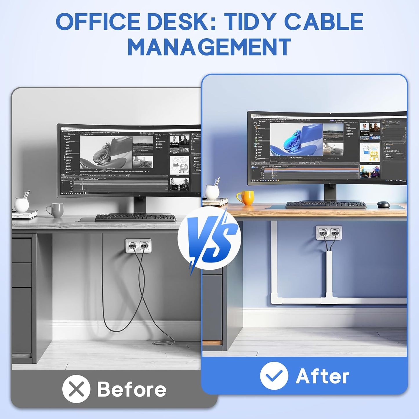 315in Cord Hider Kit, Paintable Cable Raceway, Cord Covers for Wires on Wall, Cord Hider for Wall Mount tv, tv Cable Hider Wall kit, Wire Covers for Cords, W0.59in X H0.4in, White