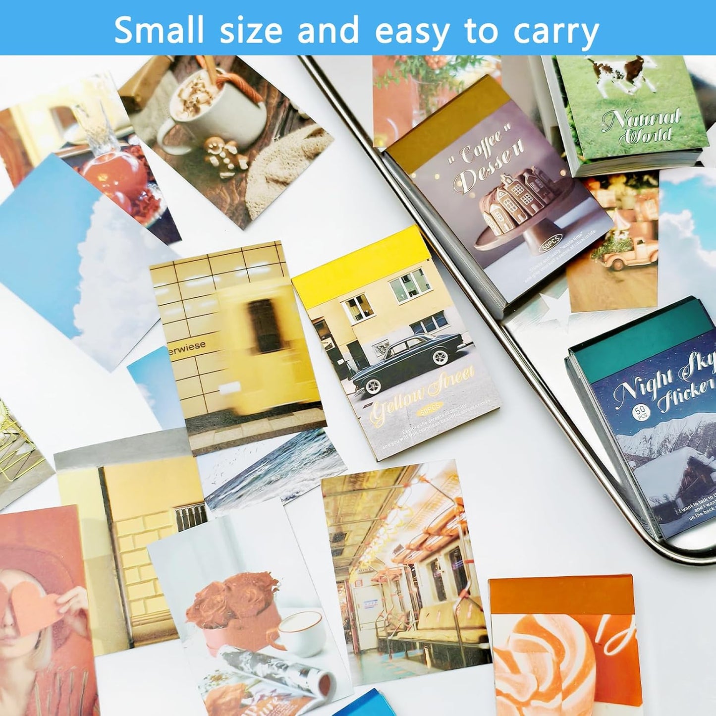 6 Sets 300 Pcs Washi Stickers Book, Vintage Aesthetic Sticker Set for Journaling Scrapbook Decoration Bullet Journal,Stamps Flowers Ticket Theme Stickers for Art Diary Craft Planner