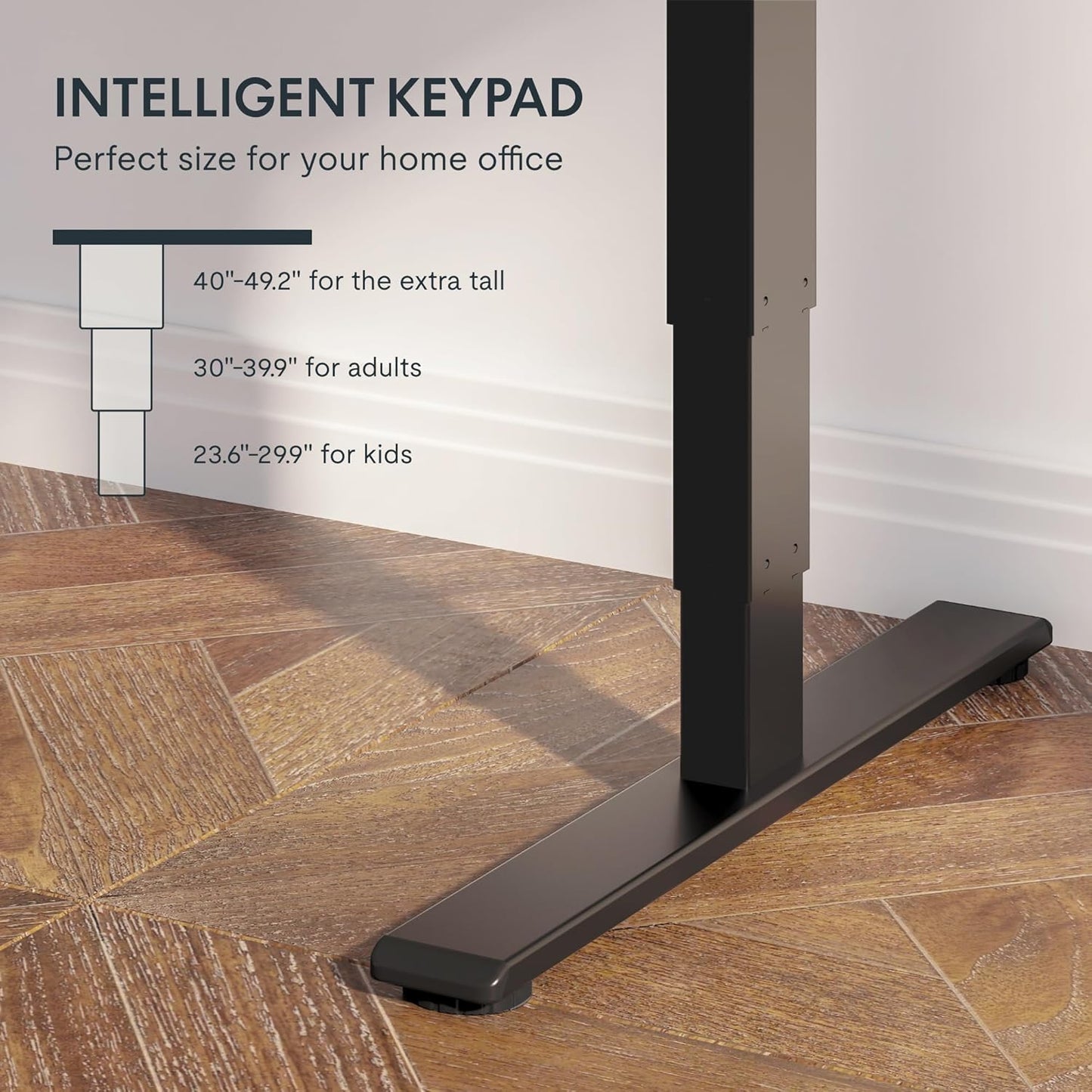 FLEXISPOT E6 Essential 3 Stages Dual Motor Electric Standing Desk 48x30 Inch Whole-Piece Board Height Adjustable Electric Sit Stand Desk(Black Frame + Brown Wood Grain Desktop, 2 Packages)