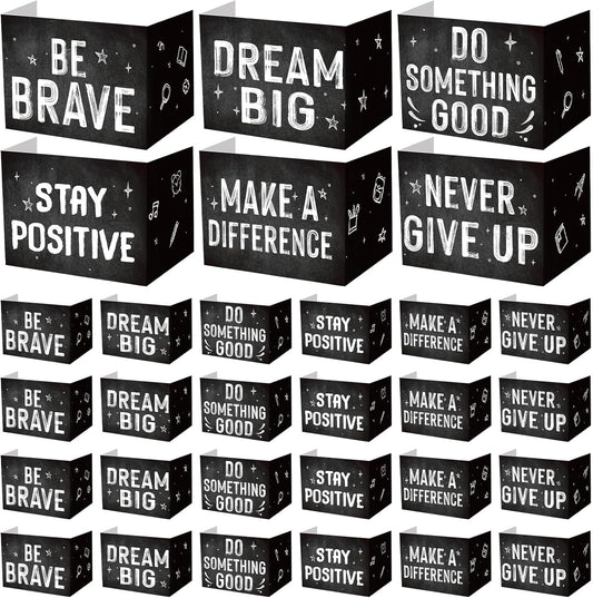 Honoson 24 Pcs Bulk Inspirational Privacy Folders for Students Cardboard Test Privacy Boards Motivational Words Desk Dividers Shield for Classroom School Study Supplies, 6 Styles (Industrial)