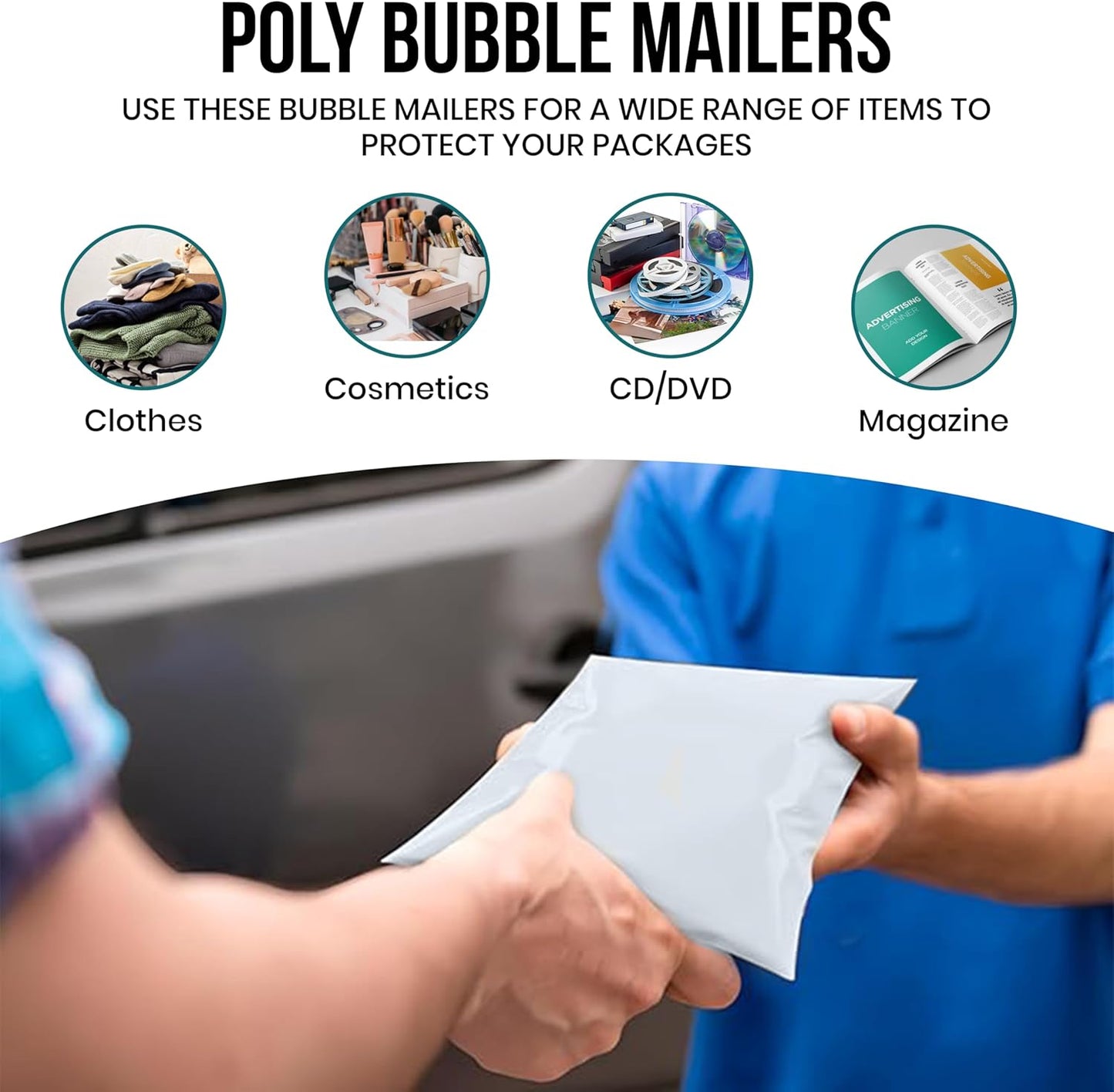 Levex - #5 10.5" x 16" [5 Pack] Poly Bubble Mailers, Padded Envelope Mailers, Packing Envelope & Mailing Bags for Shipping