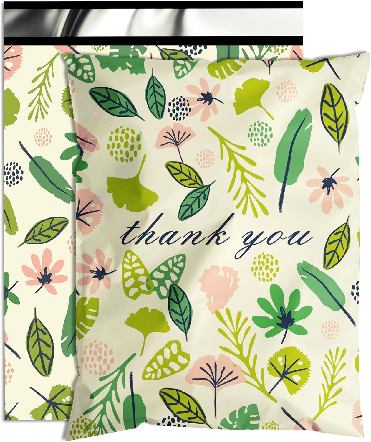 Leafs Poly Mailer 10x13 Inch 25 Pcs, Waterproof Shipping Bags for Clothing, Tear-Resistant Mailier Bags, Strong Mailing Bags with Self-Seal