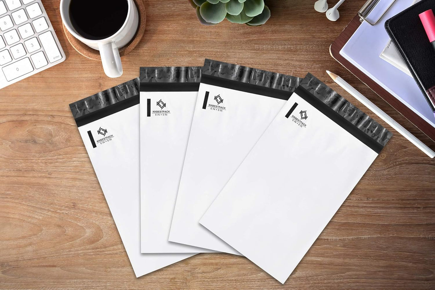 KKBESTPACK 6x9 Poly Mailers Envelope Shipping Bags Pack of 1000 (CNP9) White