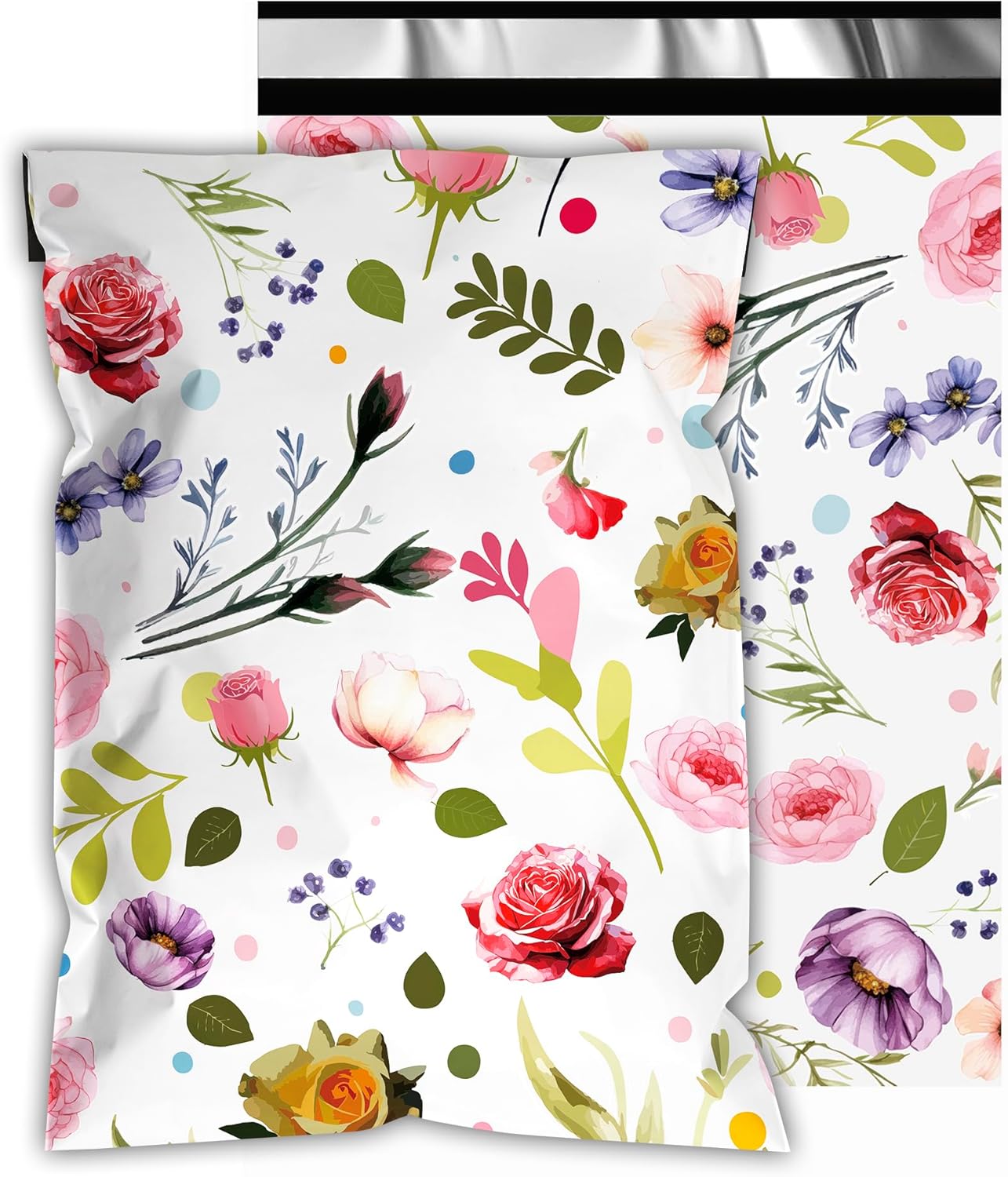 Poly Mailers 10x13 Inch 100 Pcs - Bud Printed Shipping Bags, 2.4mil Thickness, Waterproof and Tear Resistant Mailing Envelopes, Self-Sealing Packaging Bags for Small Business