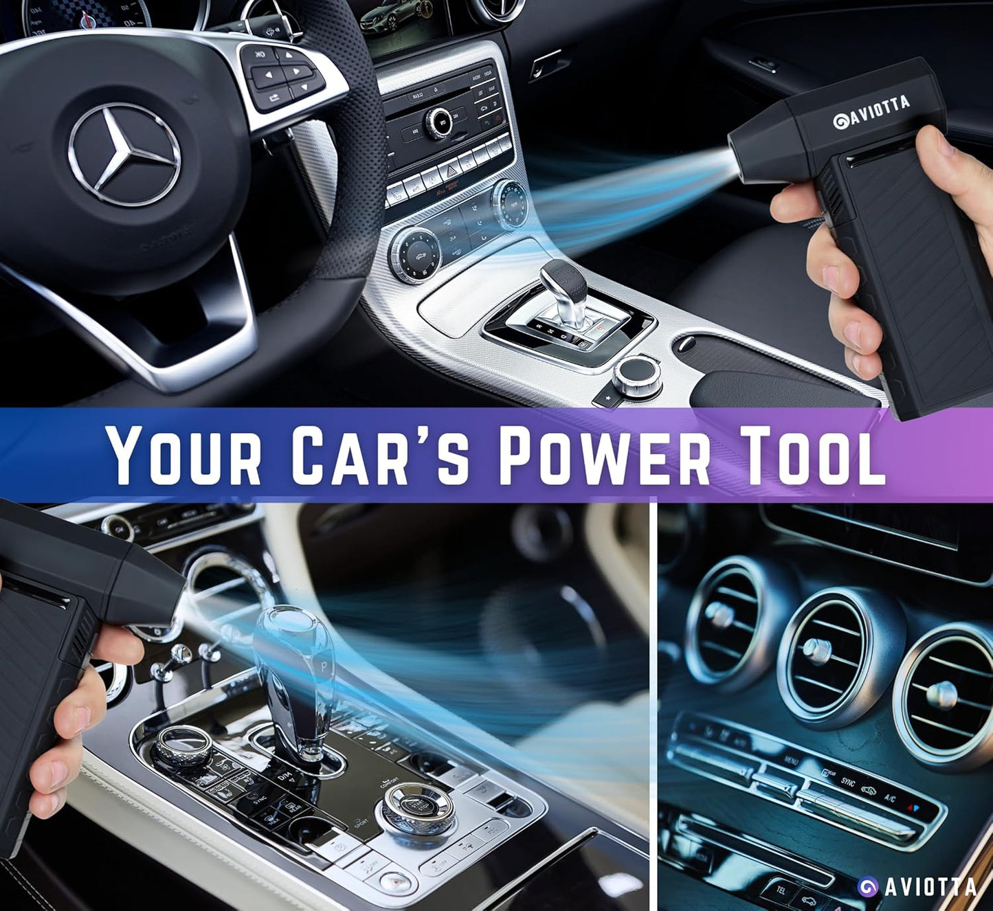 Electric Compressed Air Duster for PC, 300.000 RPM Ultra Powerful Turbo Fan Duster for Electronics, Mini Jet Fan for Computer Cleaning, Cordless Air Blower for Car & Home, Best Tech Gifts for Men