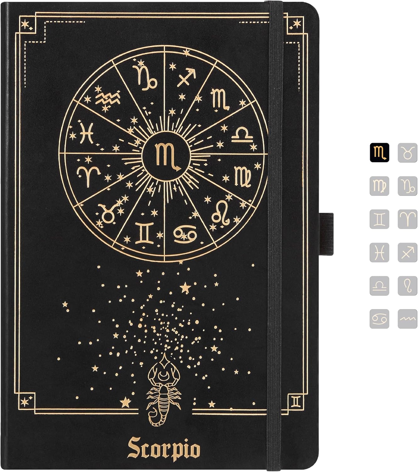Scorpio Zodiac Astrology Undated Monthly Weekly Daily Planner Journal Notebook Hardcover A5 5.7" x 8.3" 160 Pages 100GSM Paper 2025 2026 2027 Holidays Calendar