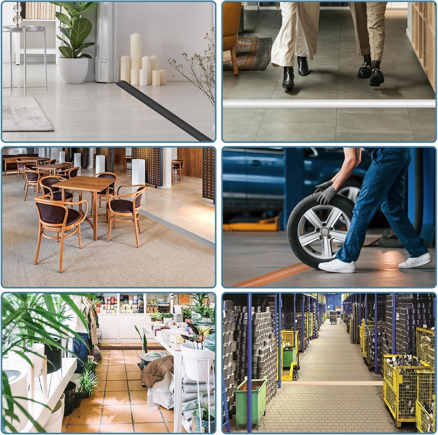 Floor Cord Covers for Wires 3.3FT Cable Hider Wire Coverr Self Adhesive Cord Hider Floor for Offices, Homes, Workshops, Warehouses Cable Cavity 0.51" W x 0.31" H