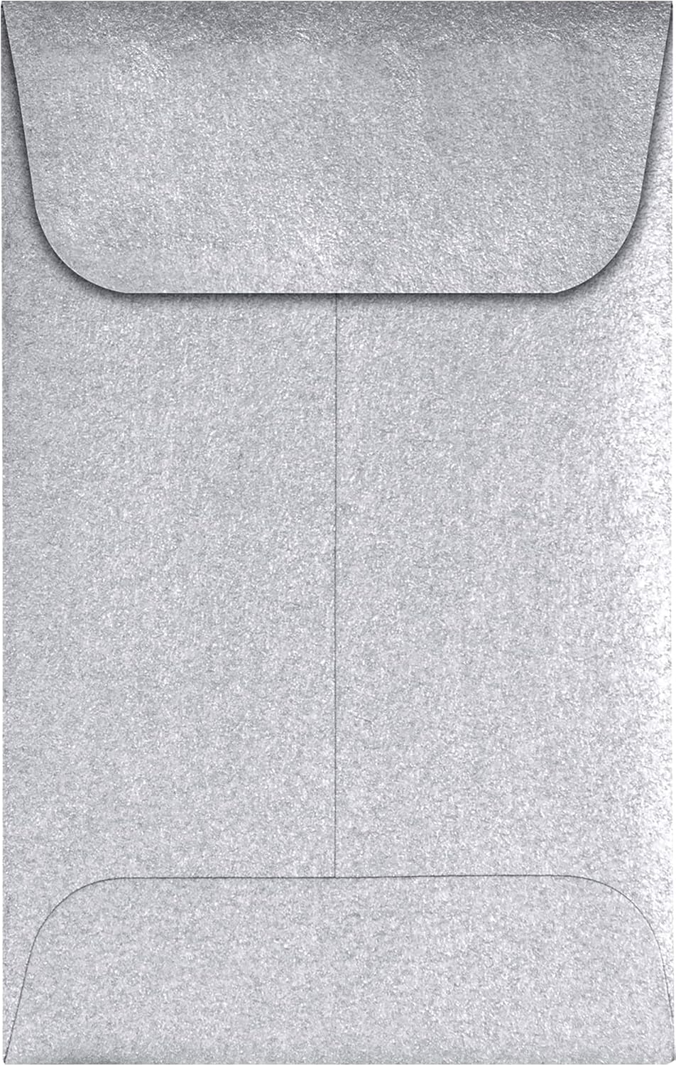 LUXPaper #1 Coin Envelopes | 2 1/4" x 3 1/2" | Silver Metallic | 80lb. Text | 250 Qty
