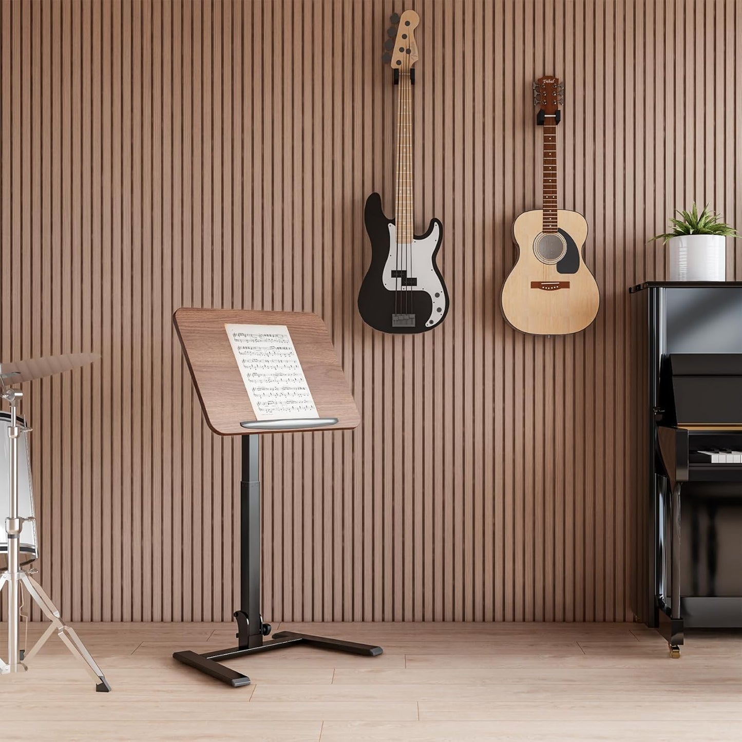 Mobile Folding Desk 25 Inch - No Assembly Sit-Stand Desk,Height Adjustable Rolling Laptop Desk, Space-Saving Portable Desk with Wheels for Home Office Craft & Study, Brown