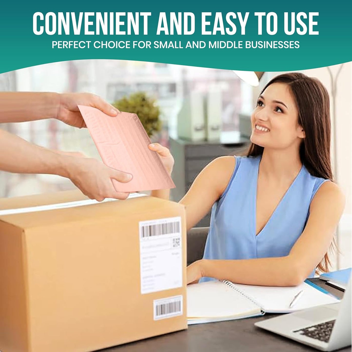 Levex - #000 4" x 8" [10 Pack] Light Pink Poly Bubble Mailers, Padded Envelope Mailers, Packing Envelope & Mailing Bags for Shipping