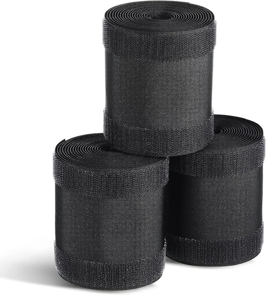 WILLBOND Carpet Cord Cover Cable Grip Floor Cover Cable Protector Management Only for Commercial Office Carpet(Black,29.53 ft)