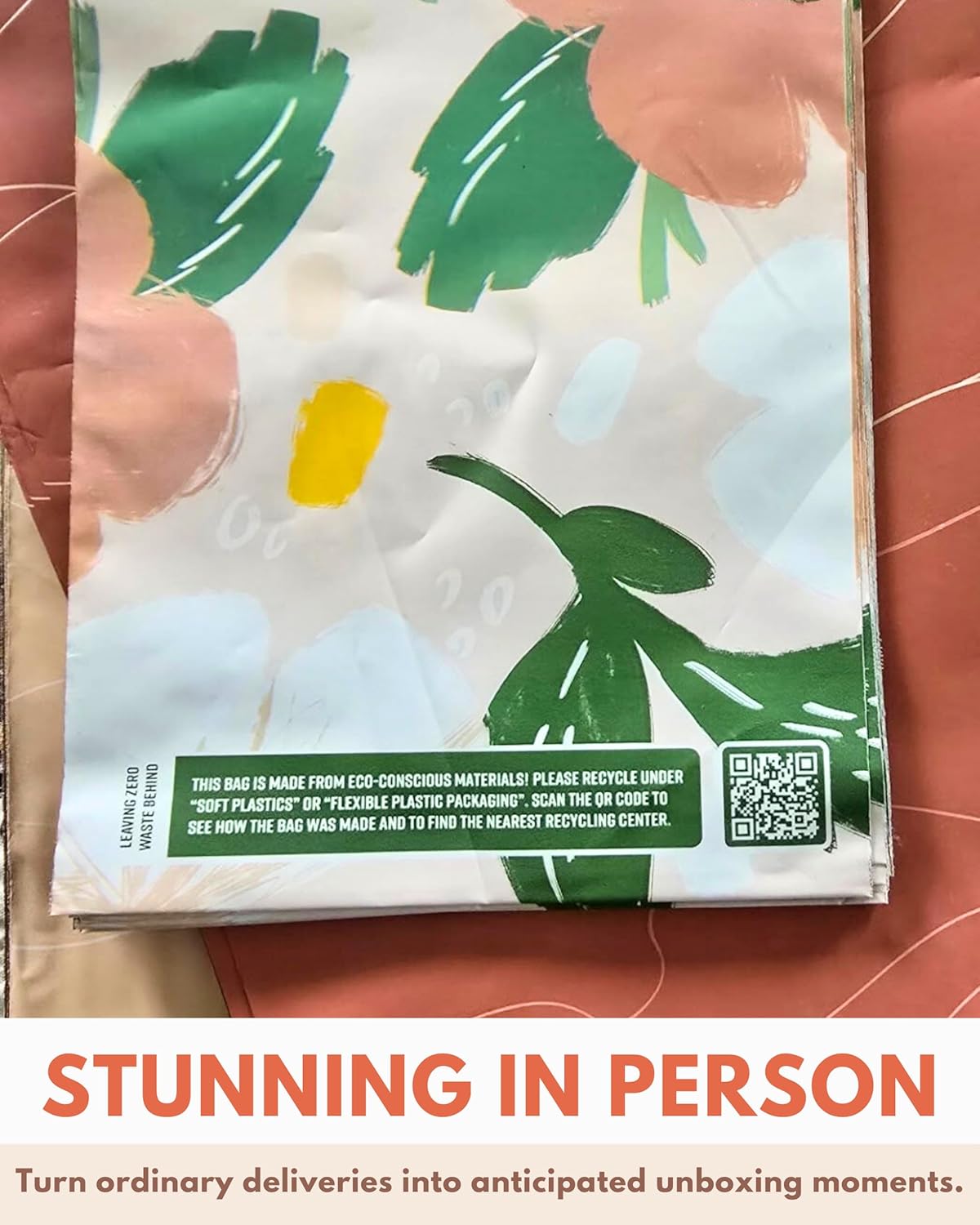 Poly Mailers 10x13-25 Pack Biodegradable Shipping Bags for Clothes - Impack Self-Seal Waterproof Thick Mailing Envelope for Accessories & Clothing - Pastel Petals