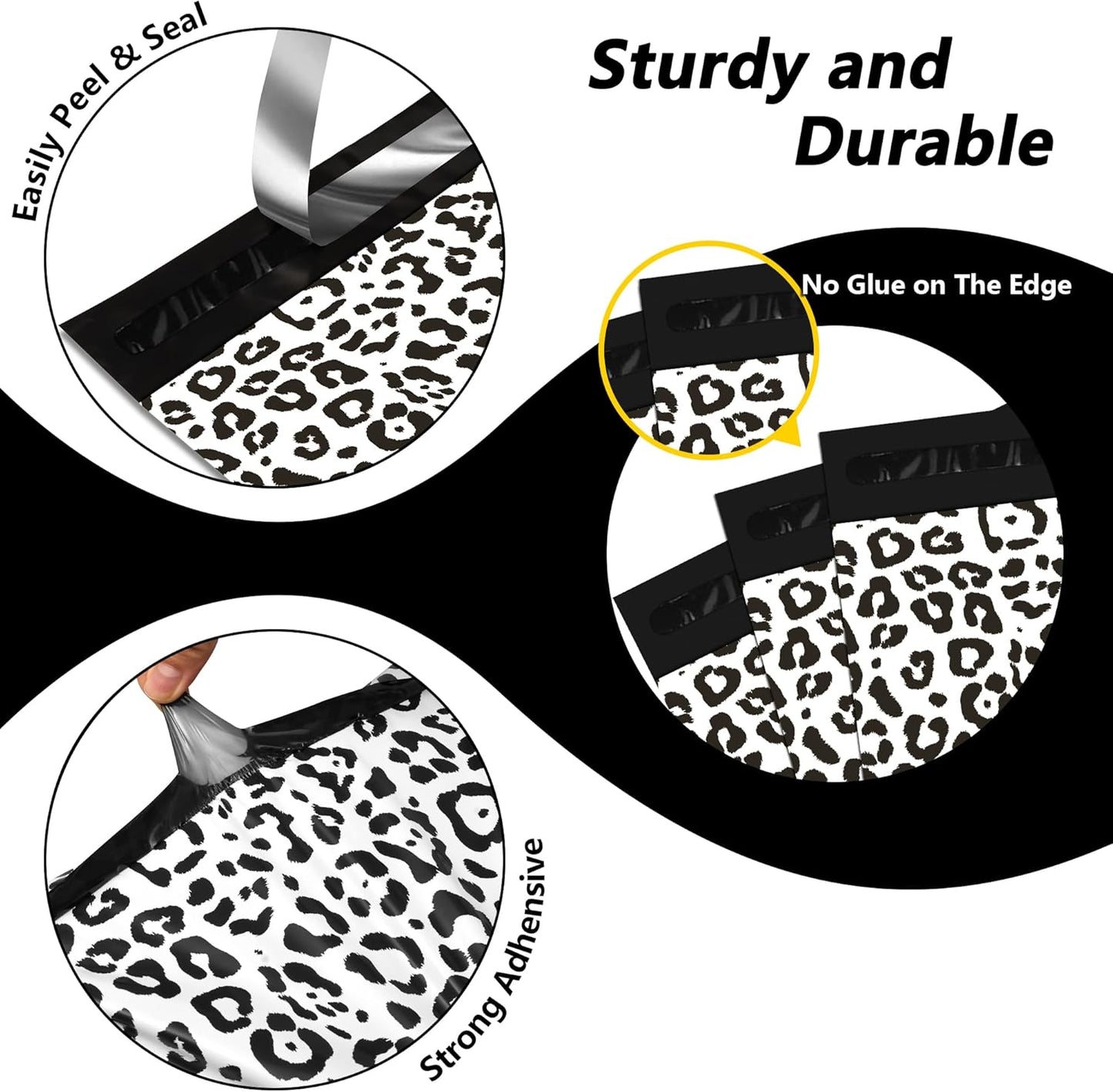 Poly Mailers10x13 Inch 25 Pcs - Leopard Printed Shipping Bags, 2.4mil Thickness, Waterproof and Tear Resistant Mailing Envelopes, Self-Sealing Packaging Bags for Small Business