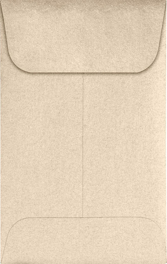 LUXPaper #1 Coin Envelopes | 2 1/4" x 3 1/2" | Taupe Metallic | 80lb. Text | 50 Qty