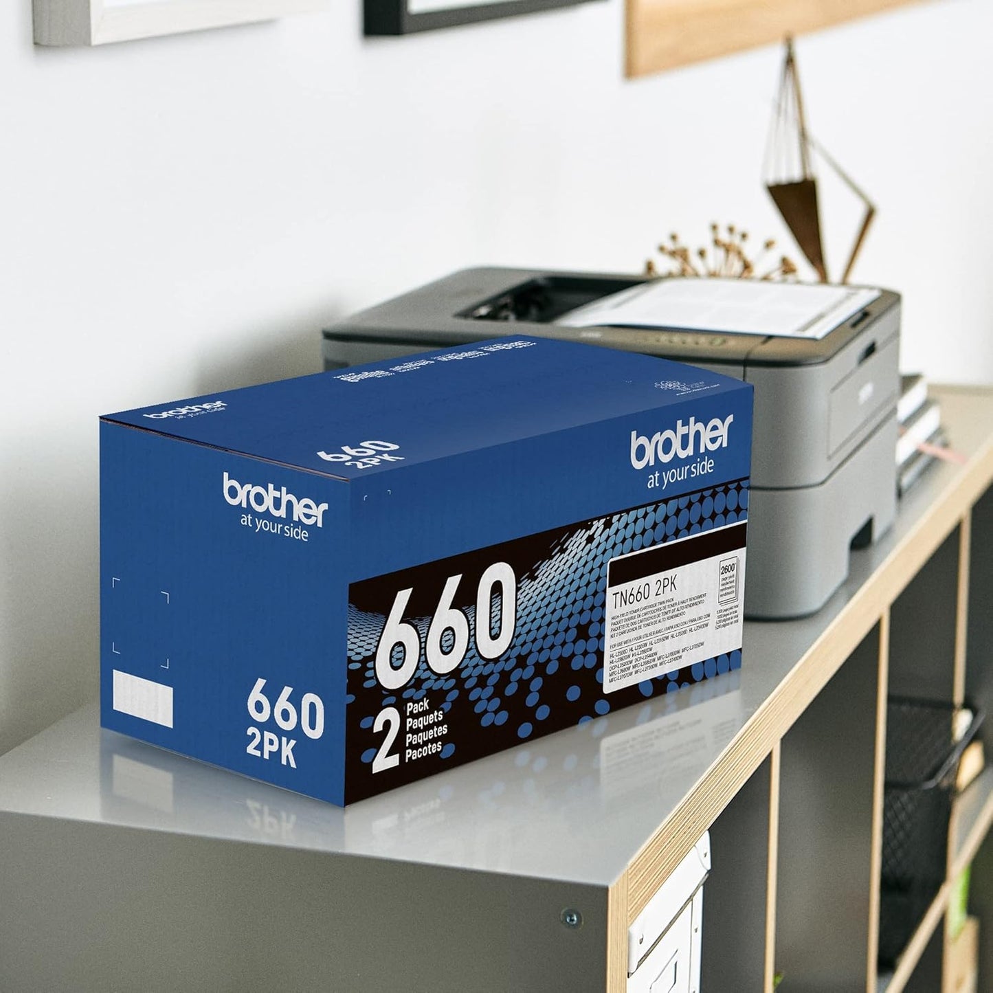 Brother Genuine High-Yield Black Toner Cartridge Twin Pack TN660 2PK (TN6602PK)