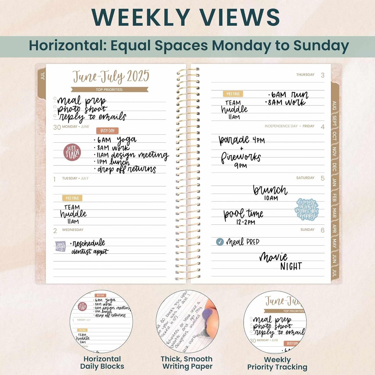 bloom daily planners 2025-2026 Academic Year Pocket Planner (July 2025 - July 2026) - 4” x 6” MINI Weekly Monthly Agenda Organizer & Calendar Book - Ocean Oasis