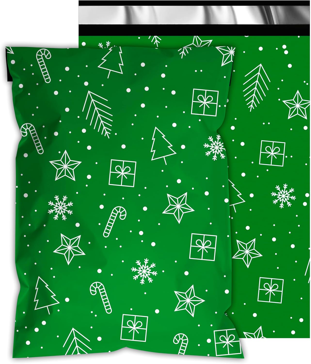 Poly Mailers 6x9 Inch 100 Pcs - Christmas printed Shipping Bags, 2.4mil Thickness, Waterproof and Tear Resistant Mailing Envelopes, Self-Sealing Packaging Bags for Small Business
