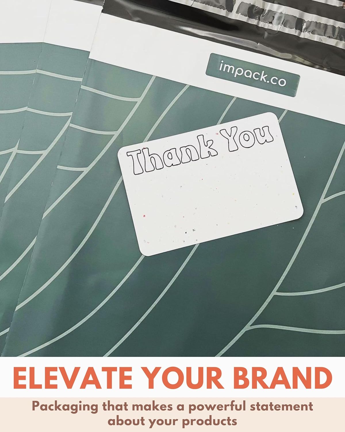 Poly Mailers 10x13-25 Pack Biodegradable Shipping Bags for Clothes - Impack Self-Seal Waterproof Thick Mailing Envelope for Accessories & Clothing - Olive Leaf