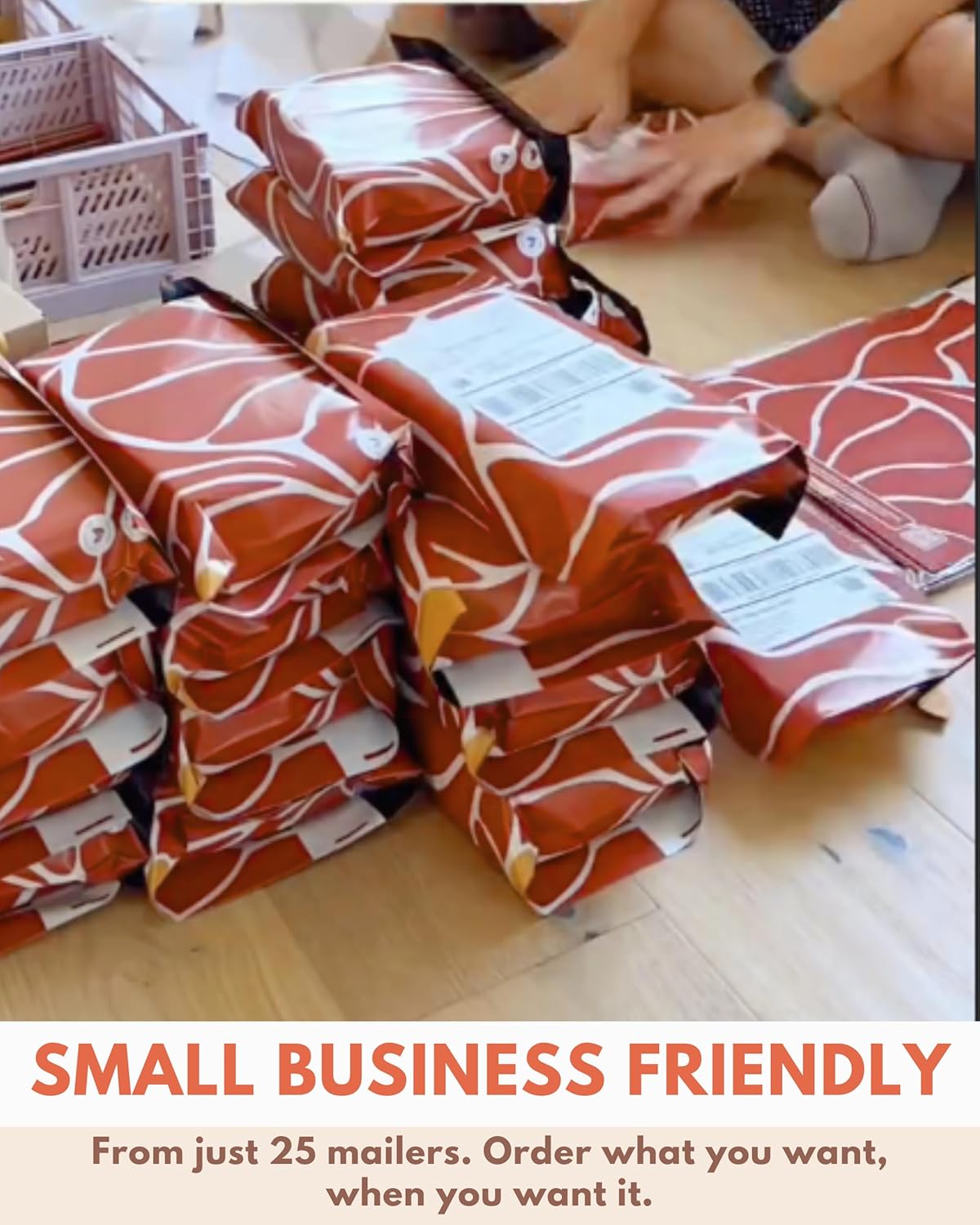 Poly Mailers 10x13-25 Pack Biodegradable Shipping Bags for Clothes - Impack Self-Seal Waterproof Thick Mailing Envelope for Accessories & Clothing - Crimson Grove