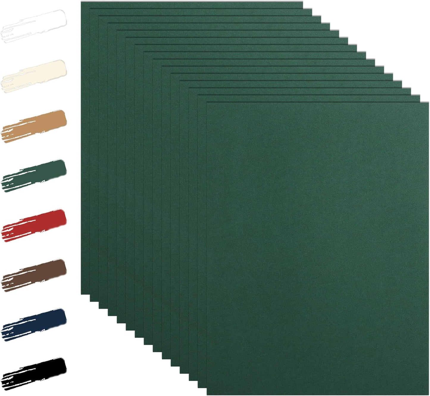 100 Sheets Dark Green Cardstock 8.5 x 11 Scrapbook Paper, 92lb Heavyweight Certificate Paper Card Stock for DIY Making Cards, School Crafting, Greeting Cards, Christmas