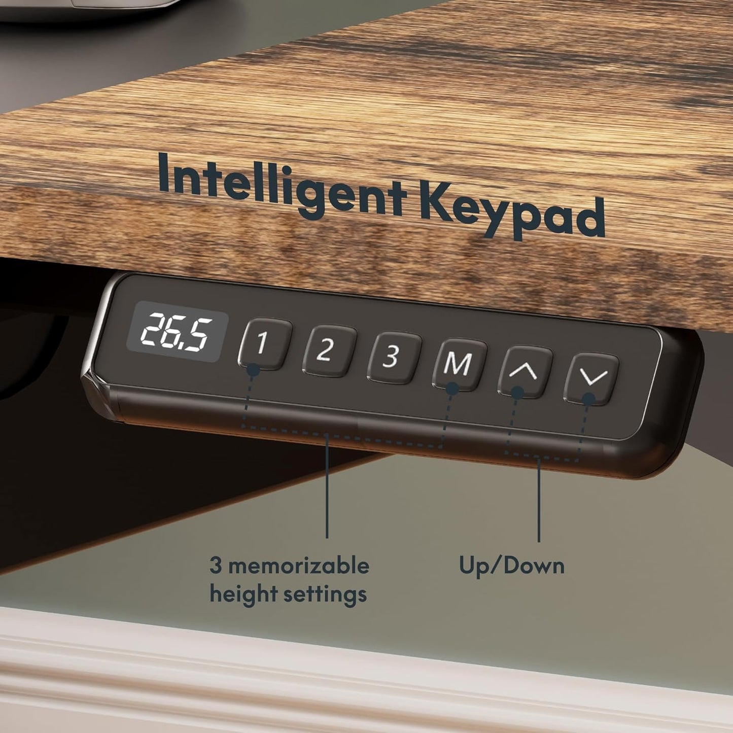 SANODESK Electric Standing Desk with 2 Drawers, 71 x 32 inch Height Adjustable Computer Desk, Home Office Stand Up Desk with 4 Preset Heights, Dark Walnut