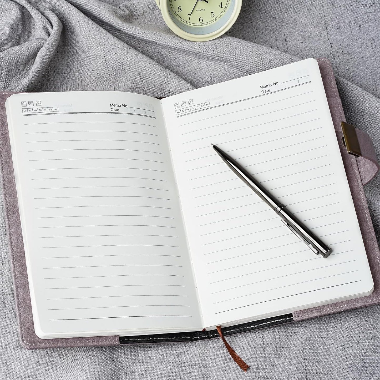 WEMATE Diary with Lock, A5 PU Leather Journal with Lock 240 Pages, Vintage Locks Journal Password Notebook with Pen, Locks Diary Planner Organizer for Men and Women, 8.6x5.8in Pink