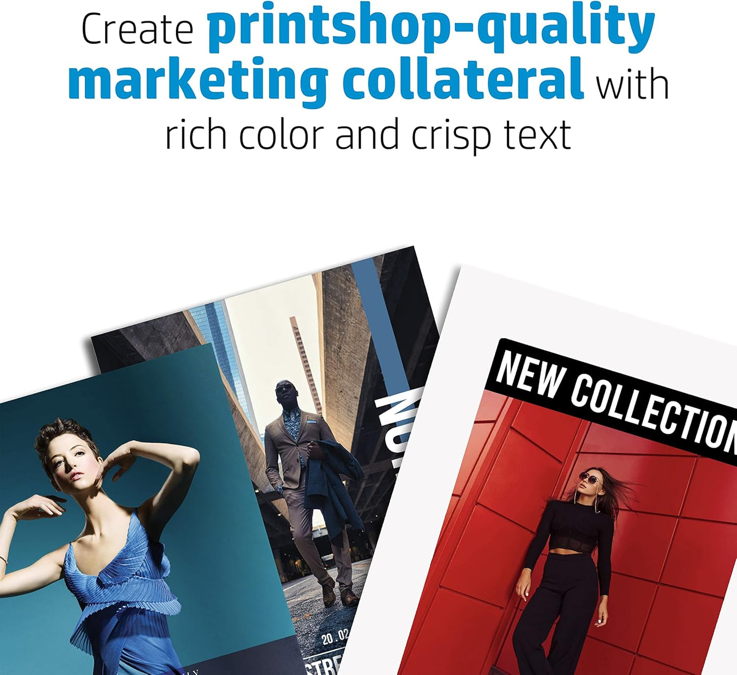 HP Professional Business Paper, Glossy, 8.5x11 in, 52 lb, 150 sheets, works with laser printers (4WN10A),White