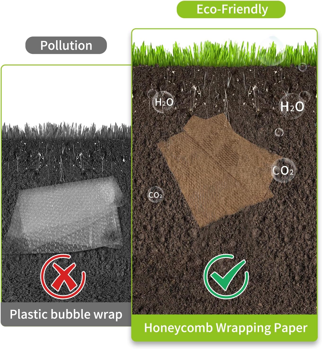 Honeycomb Packing Paper 20" x 420' Recyclable Cushion Packing Paper Expanding Honeycomb Packing Paper Wrap Roll Eco Friendly for Moving Shipping Gift Packaging Breakables