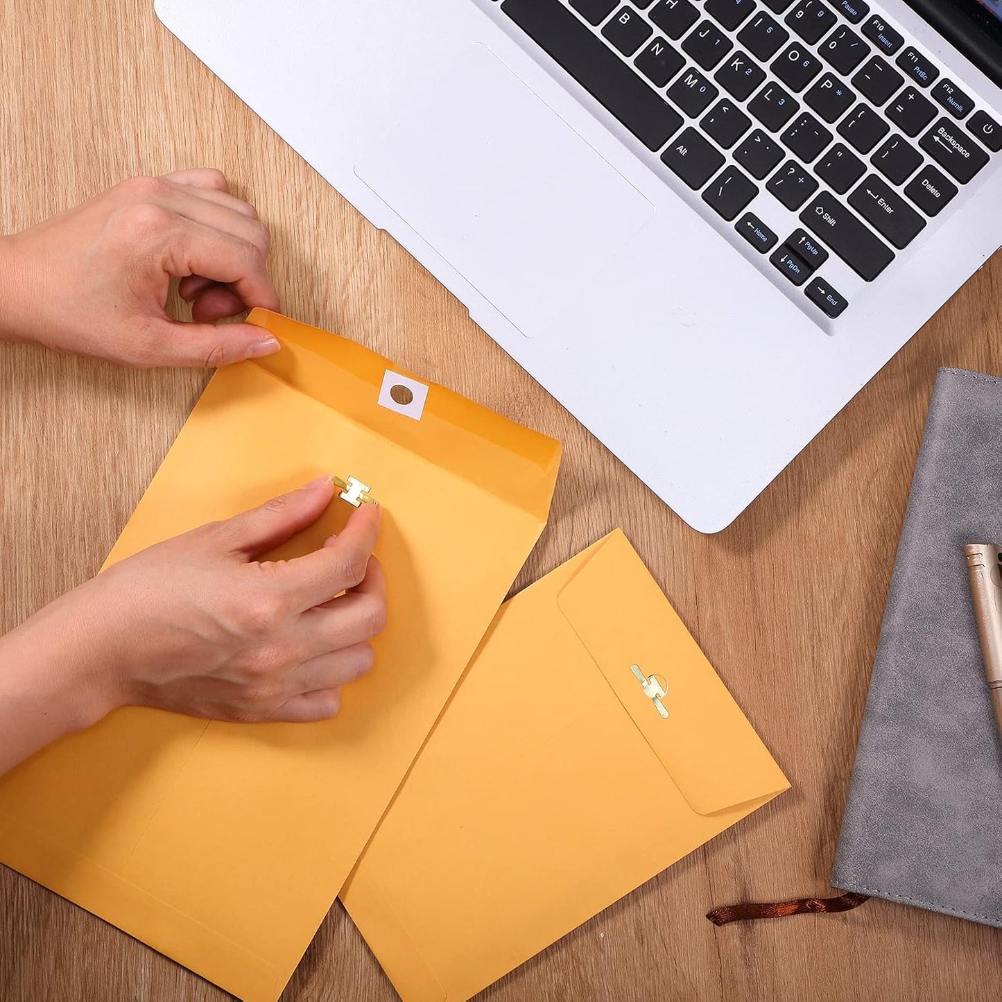 Zonon 100 Pieces 3 Sizes Clasp Envelopes Kraft Paper Catalog Clasp Envelope with Clasp Closure for Filing, Storing, Privacy Ensuring or Mailing Documents (10 x 13 Inch, 9 x 12 Inch, 6 x 9 Inch)