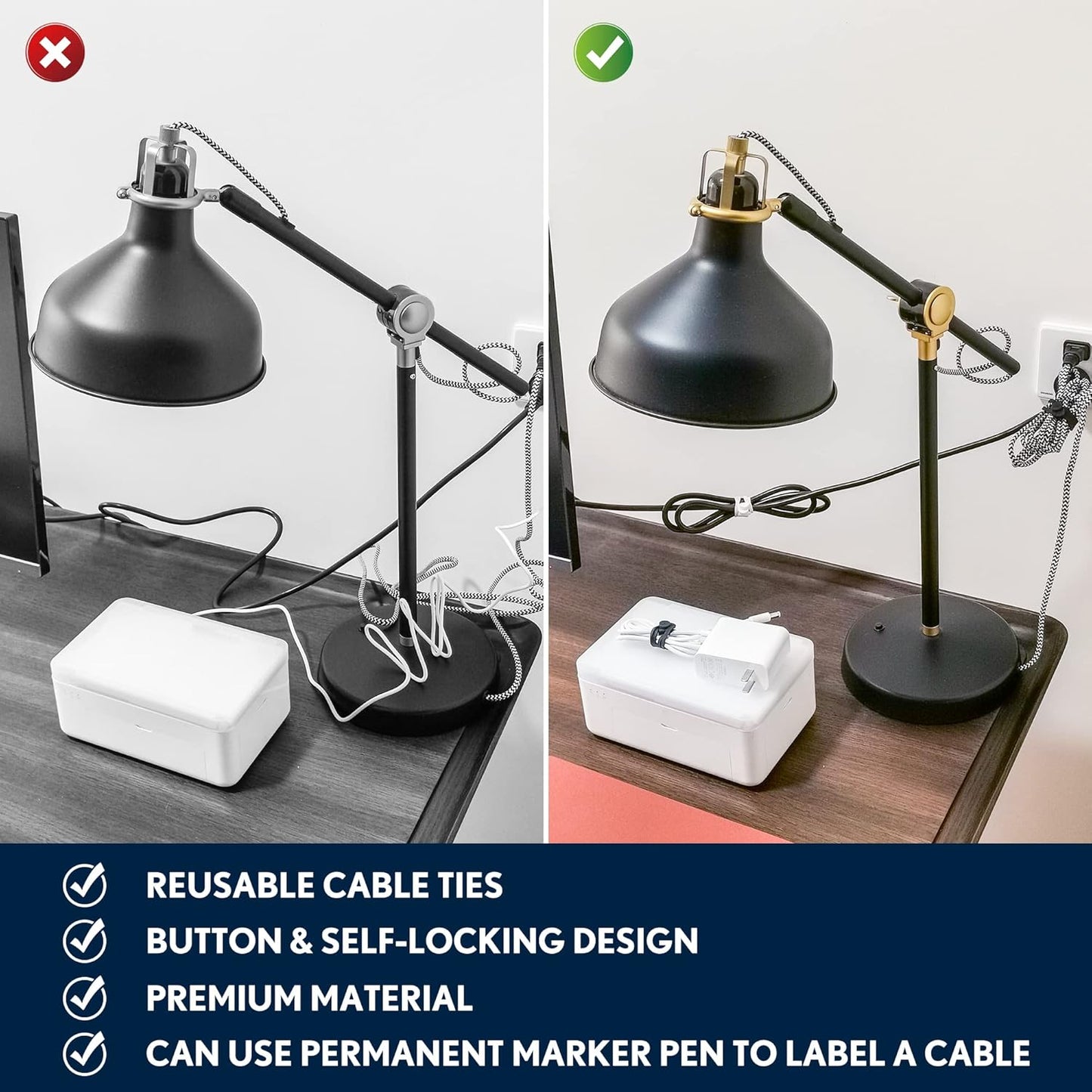 PZOZ (10 pcs) Reusable Cable Ties, Elastic Silicone Cord Organizer Straps Keeper Management Holder for iPhone Charging Cable Charger Wire Labels Desk Car and Travel Accessories (White)