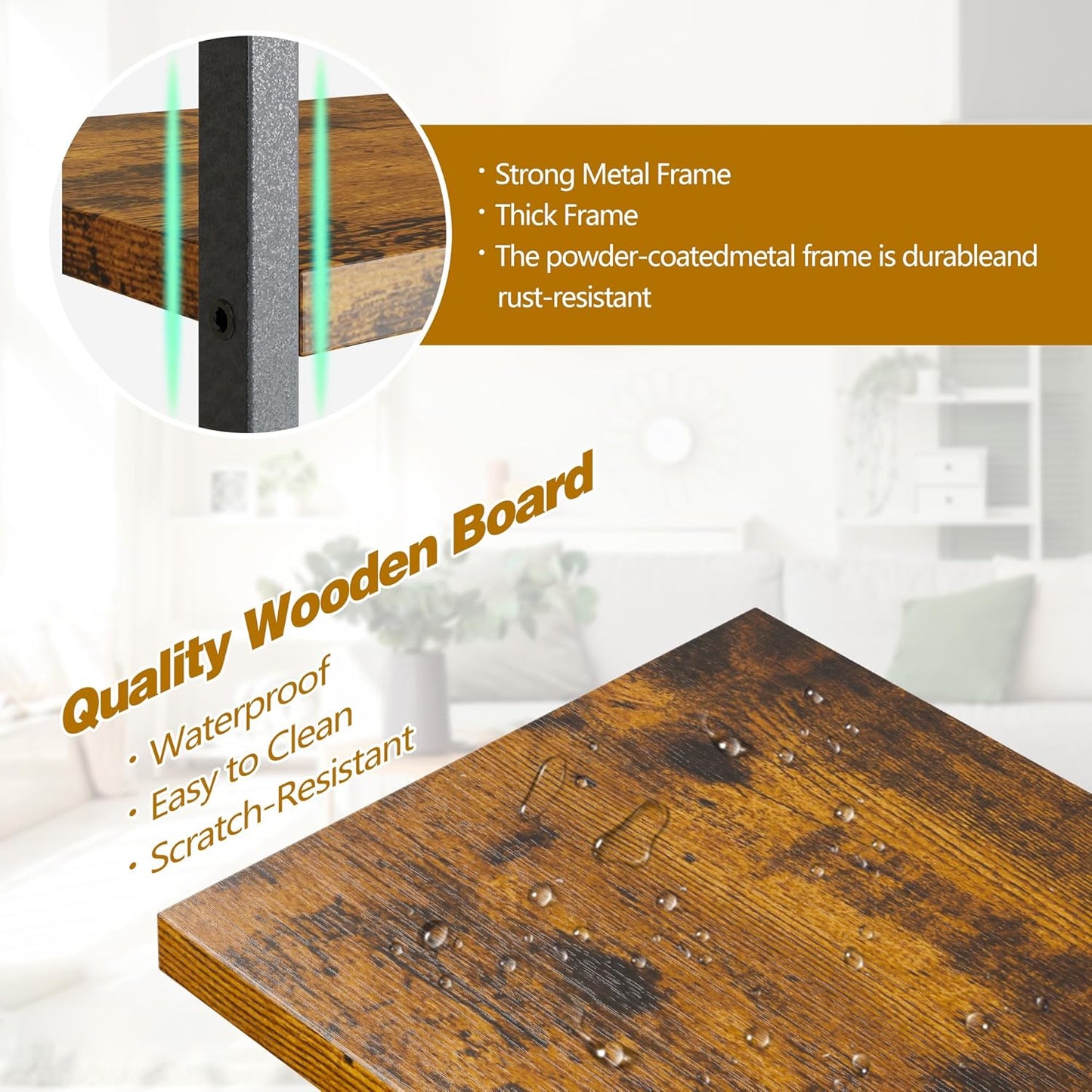 Shintenchi Triple Column 5 Tier Bookshelf, Industrial Large Bookcase with 14 Open Display Shelves, Large Etagere Bookshelf,Wide Book Shelf Book Case for Home & Office, Rustic Brown