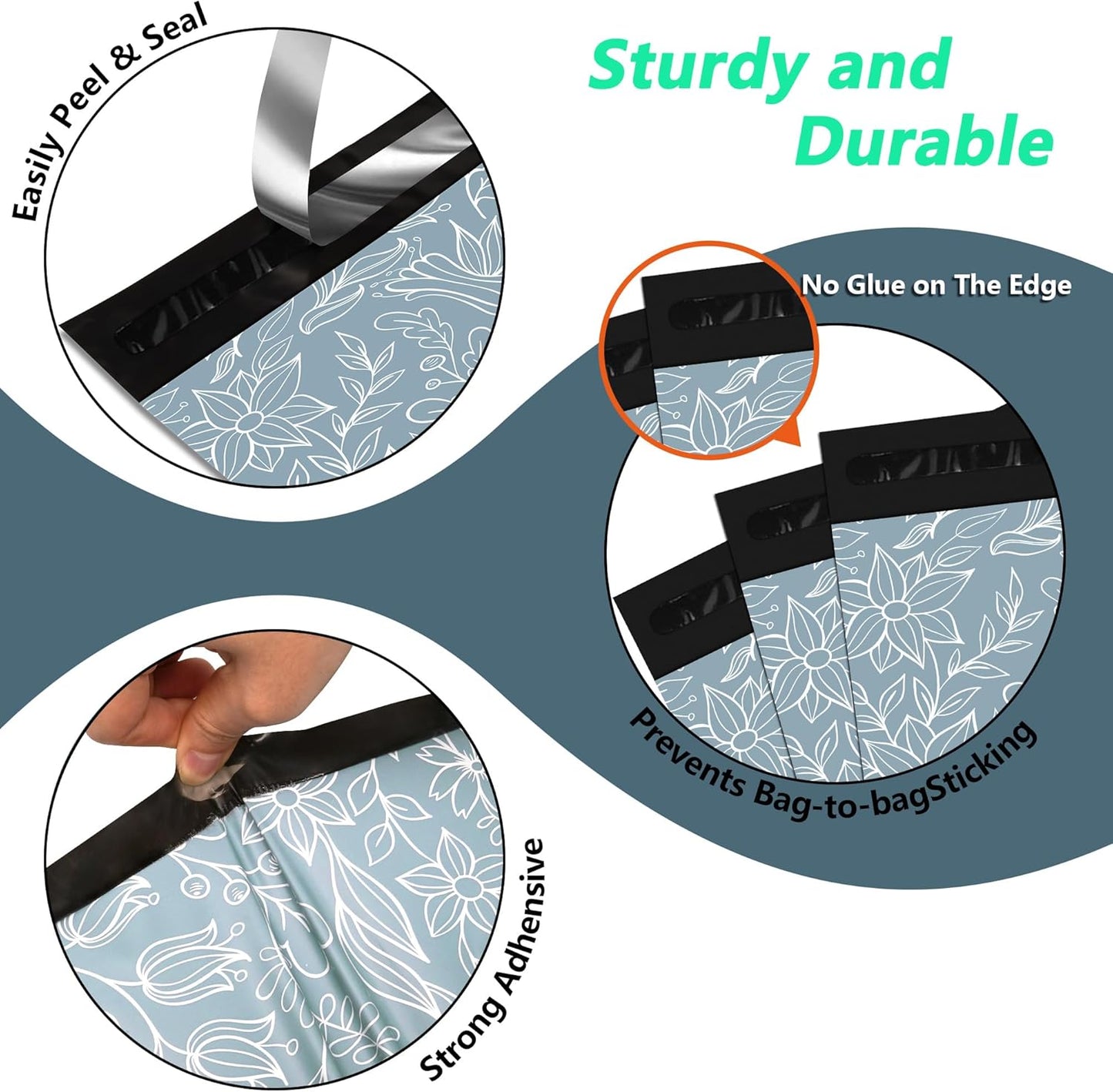 Poly Mailers 10x13 Inch 25 Pcs - Wheat Sheaf printed Shipping Bags, 2.4mil Thickness, Waterproof and Tear Resistant Mailing Envelopes, Self-Sealing Packaging Bags for Small Business