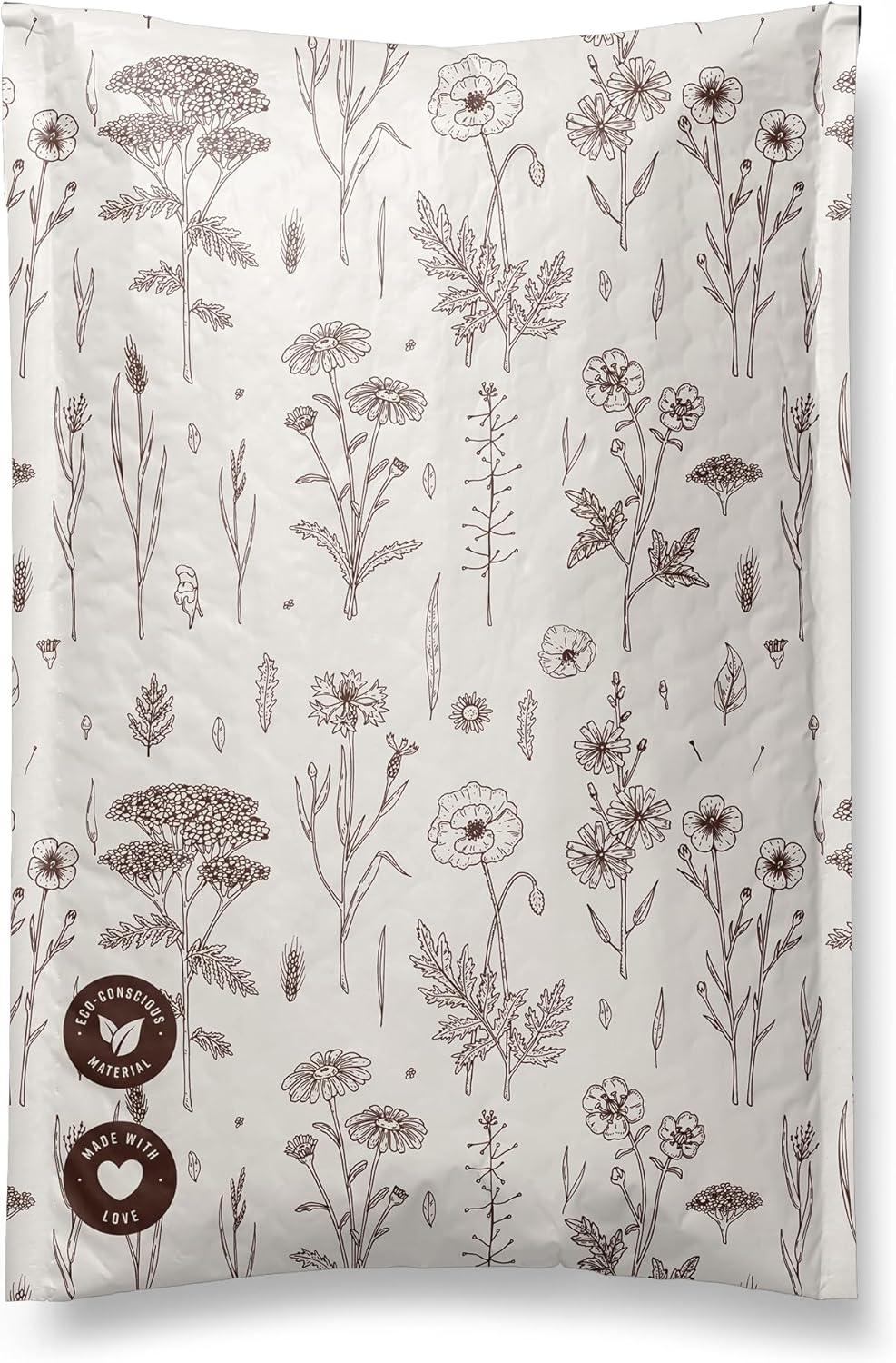 Bubble Mailers 6x9-25 Pack Biodegradable Shipping Bags for Stationery and Small Accessories - Impack Self-Seal Protective Thick Mailing Envelope for Small Items - Wildflower