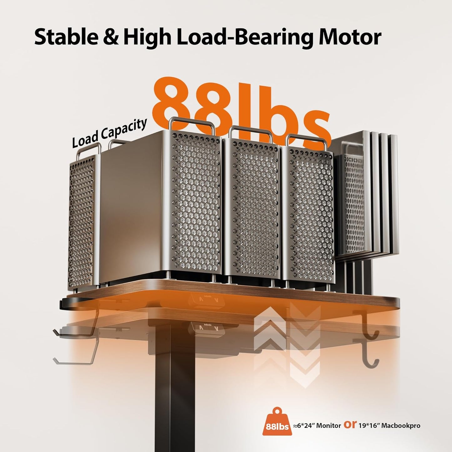 Agilestic Portable Standing Desk Height Adjustable, Mobile Table with Wheels, Small Size Sit Stand Table for Laptops, Rolling Desk for Home, 26" x 15.7"Computer Workstation, Dark Walnut