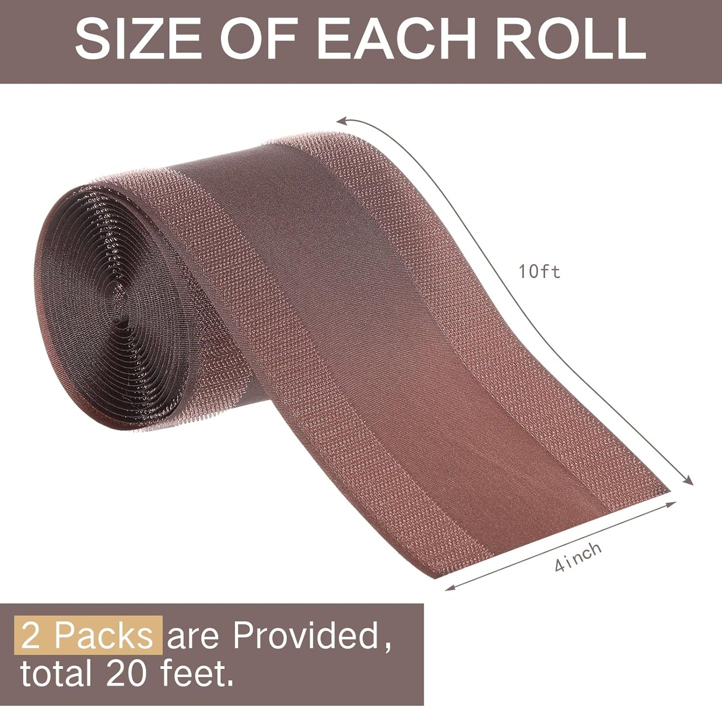 WILLBOND Grip Floor Cable Cover Cords Protector Management Only for Commercial Office Carpet(19.69 ft,Brown)