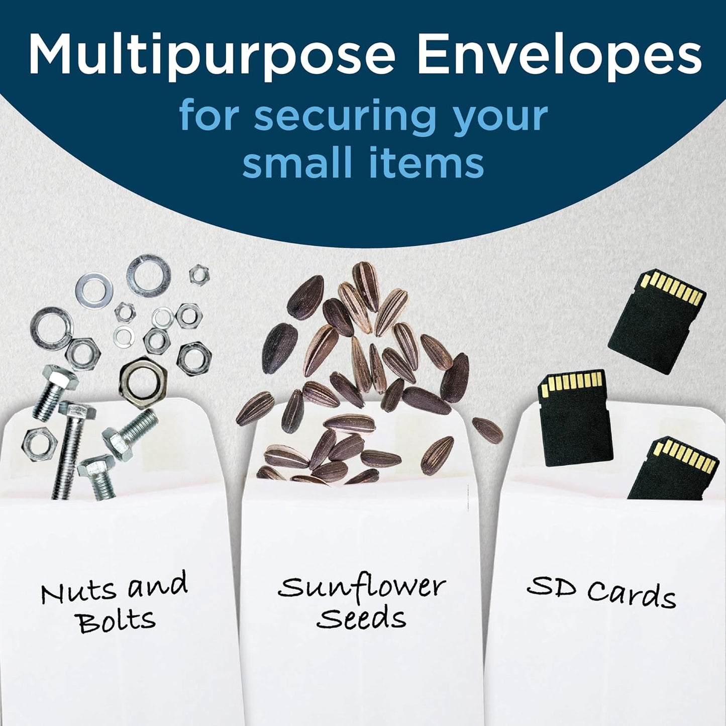 Guardian #1 Paper Coin Envelopes with Gummed Flaps, Pack of 1000 Blank Small Envelopes for Gift Cards, Coins, Receipts, Stamps, Small Parts Storage, and More, 2 ¼ Inches x 3 ½ Inches, White